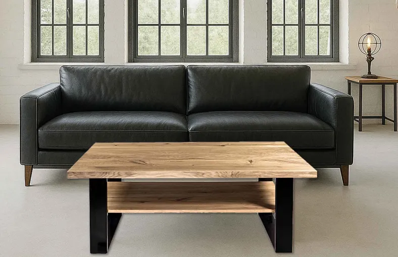 Ada Couchtisch Baumkante mit Ablage