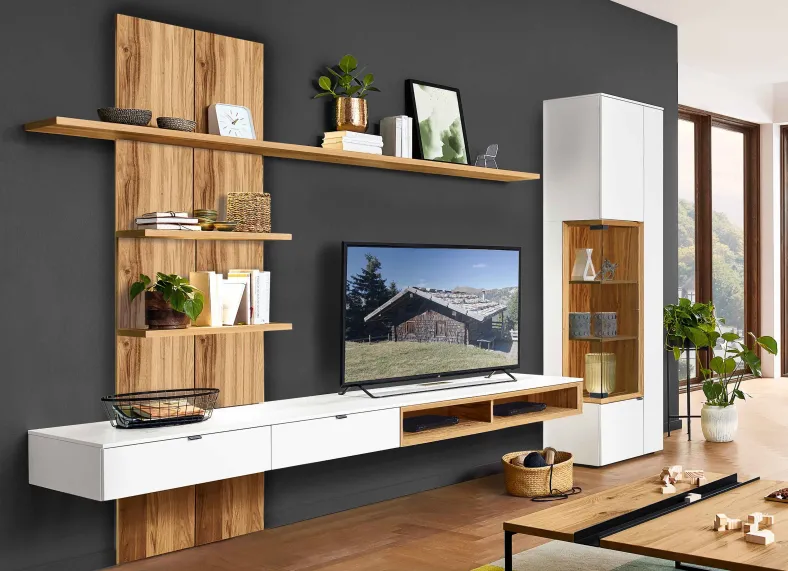 Andiamo Home Wohnwand weiß modern hochwertig