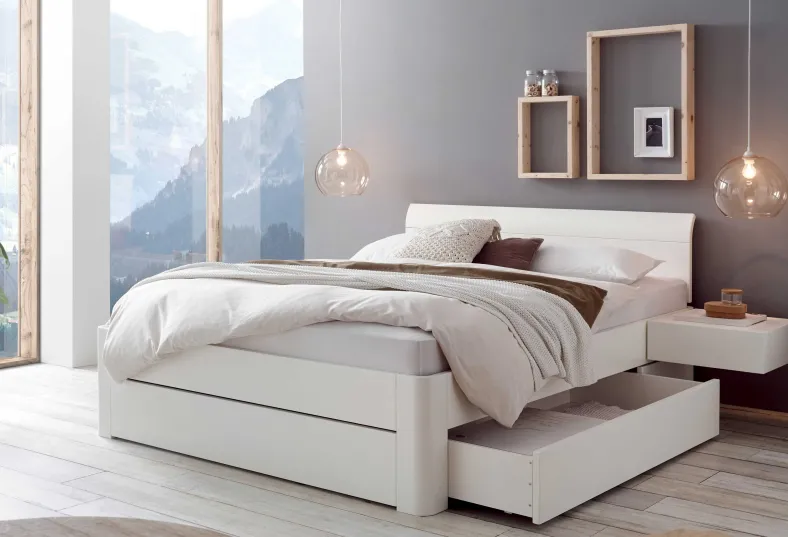 Bellissimo Holzbett mit Bettkasten