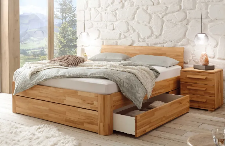 Bellissimo Holzbett mit Stauraum