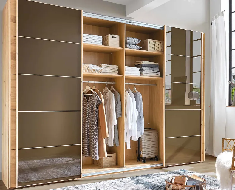 Cardiff Kleiderschrank teilmassiv eiche