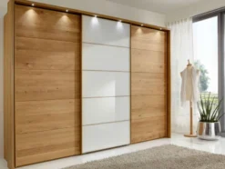 Cardiff Kleiderschrank teilmassiv eiche