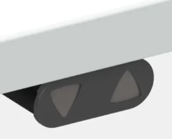 ConSet Stehschreibtisch höhenverstellbar trapezförmig buche o. weiß