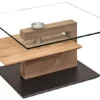 7894 Couchtisch Glas Holz modern