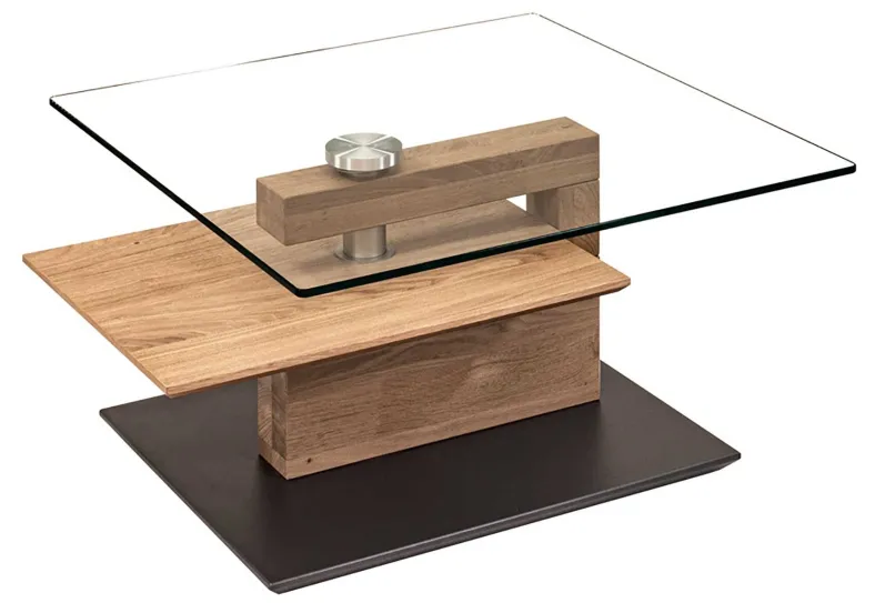 7894 Couchtisch Glas Holz modern