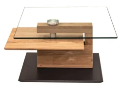 7894 Couchtisch Glas Holz modern