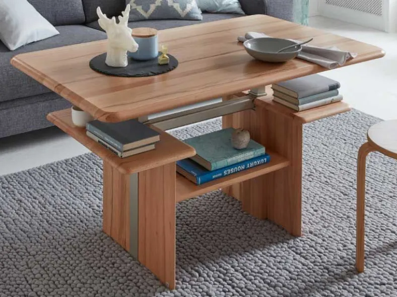 1690 Couchtisch Massivholz höhenverstellbar