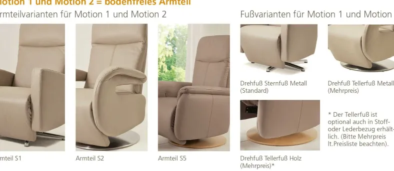 Dietsch Motion Fernsehsessel mit Relaxfunktion Leder und mehr