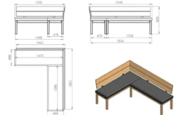 Eckbank mit Tisch und Stühle günstig