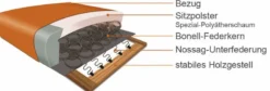 Florenz kleines Sofa mit Schlaffunktion