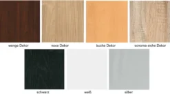 Glas Vitrine schmal in 7 Farben