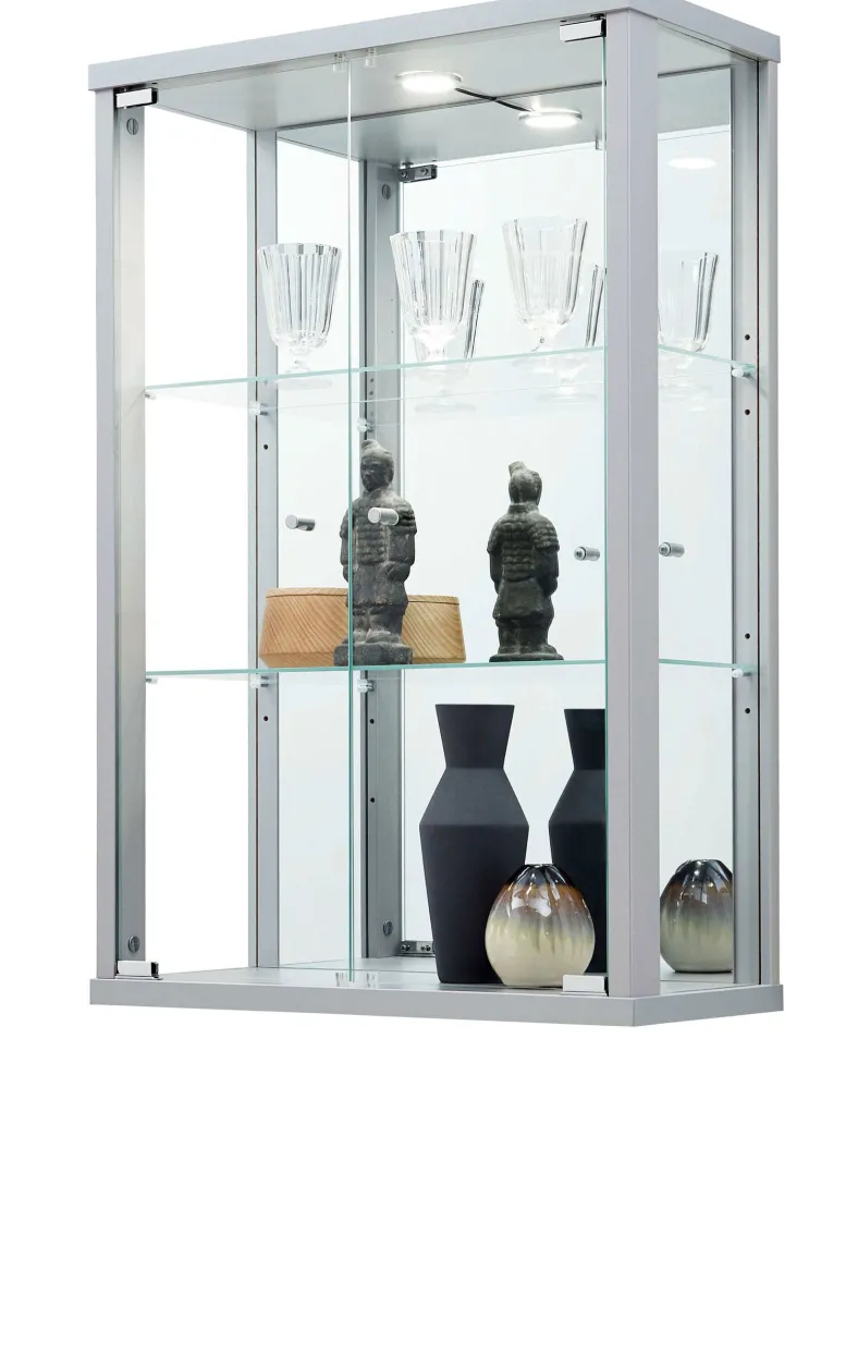 Hängevitrine weiß schwarz oder silber