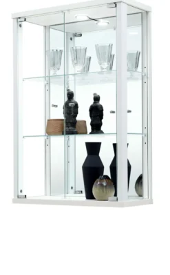 Hängevitrine weiß schwarz oder silber