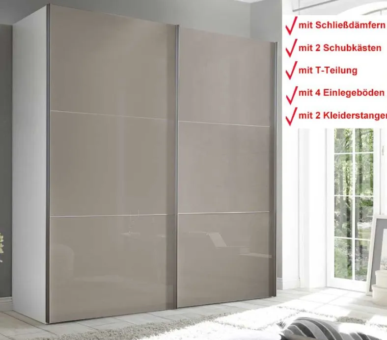 Includo Glas Schwebetürenschrank