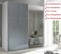 Includo Glas Schwebetürenschrank