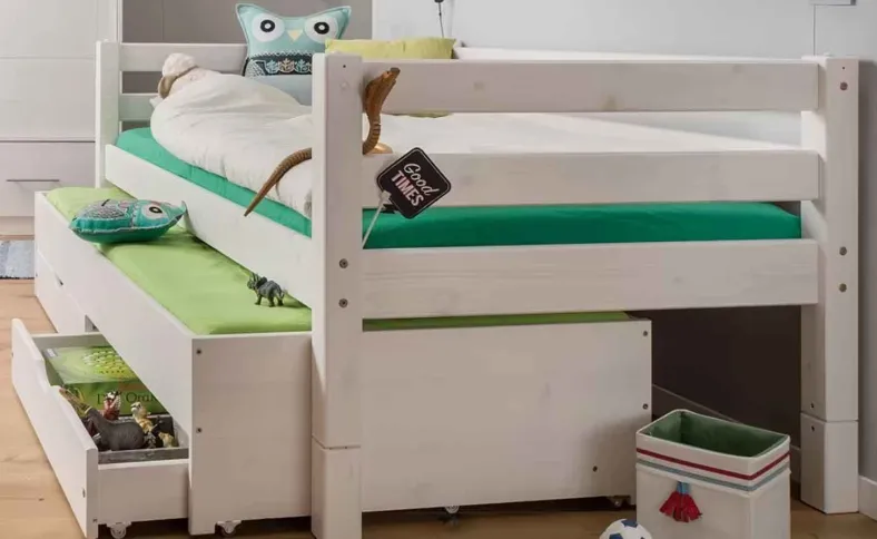 Jugendbett mit Stauraum und Gästebett