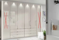 Kansas Kleiderschrank mit Schubladen 200 cm