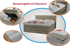 Kassel Boxspringbett 200x200 mit Bettkasten