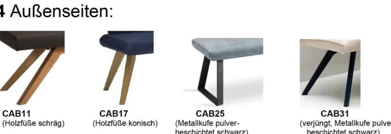 Lassan Sitzbank mit Lehne Esszimmer