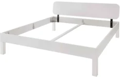 Los Angeles weißes Massivholzbett