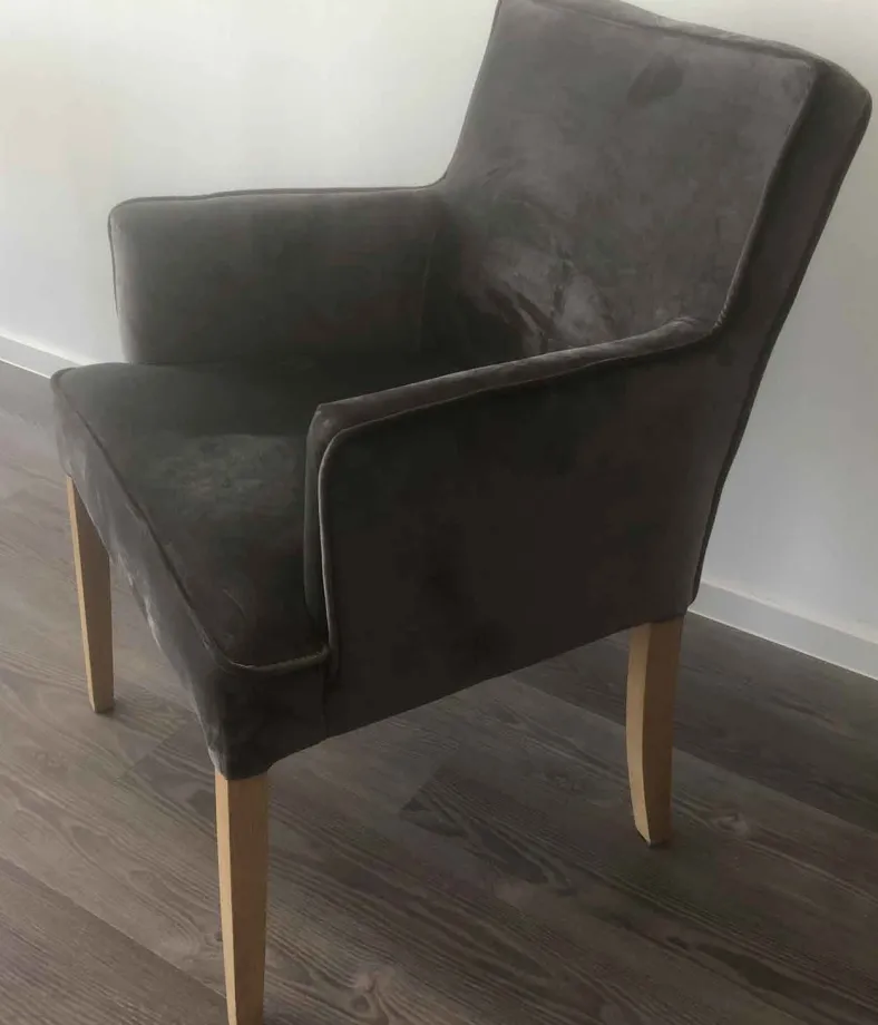 Loungesessel Samt grau