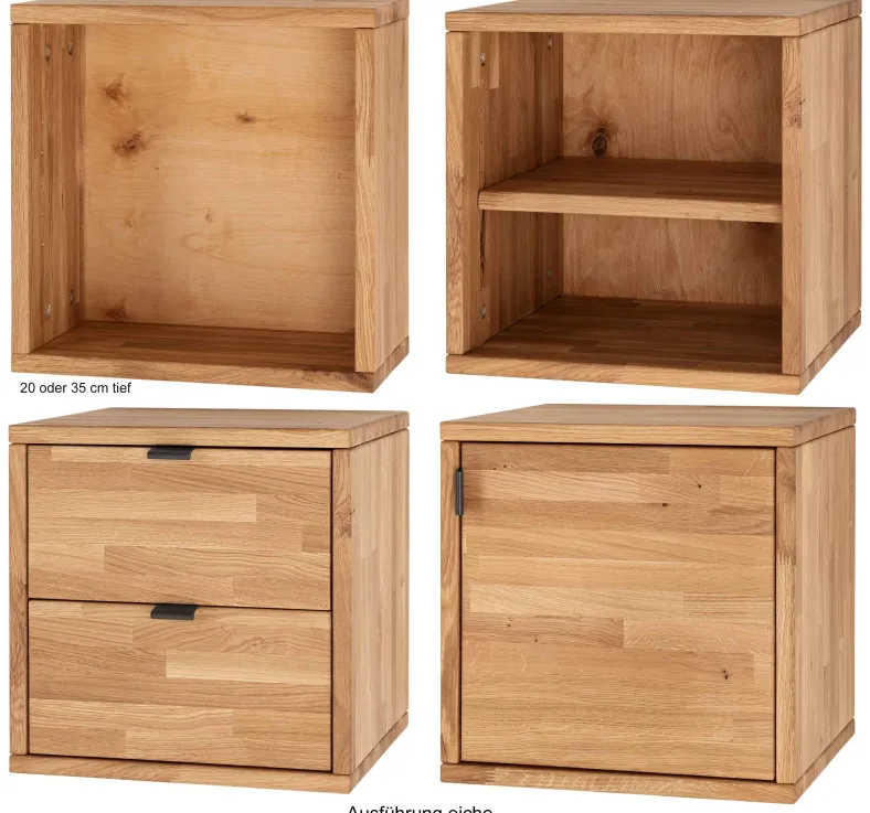 Marco Wohnwand Holz modern