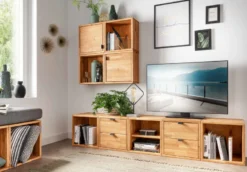 Marco Wohnwand Holz modern