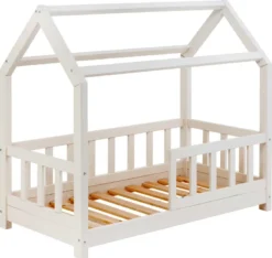 Massivholz Kinderbett mit Himmelaufbau in 3 Größen