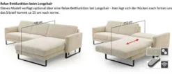 Maximilian Sofa mit Sitztiefenverstellung