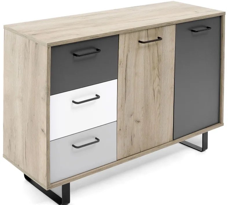 Orlando günstige Kommode 120 cm mit Schubkästen u. Türen
