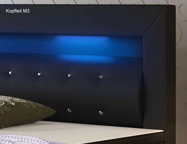 Polsterbett mit LED