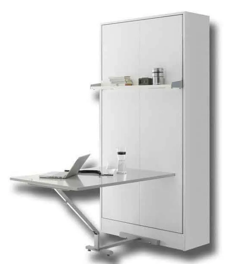2RaumWunder Schrankbett mit Anbautisch
