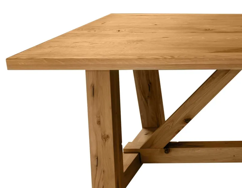 Rustic Max rustikaler Massivholztisch rustic, wildeiche 200x100 / 220x100 cm