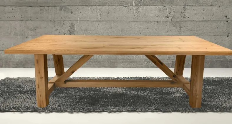 Rustic Max rustikaler Massivholztisch rustic, wildeiche 200x100 / 220x100 cm