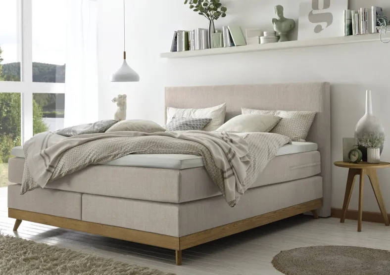 Scandia Boxspringbett Leinen