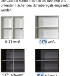Solution Bücherregal mit Schieberegal