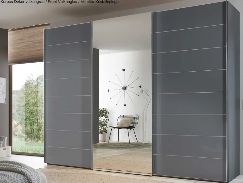 Sonate Como Schwebetürenschrank mit Spiegel B249 cm