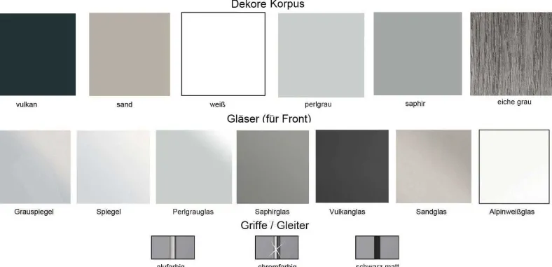 Sonate Kommode mit Türen und Schubladen