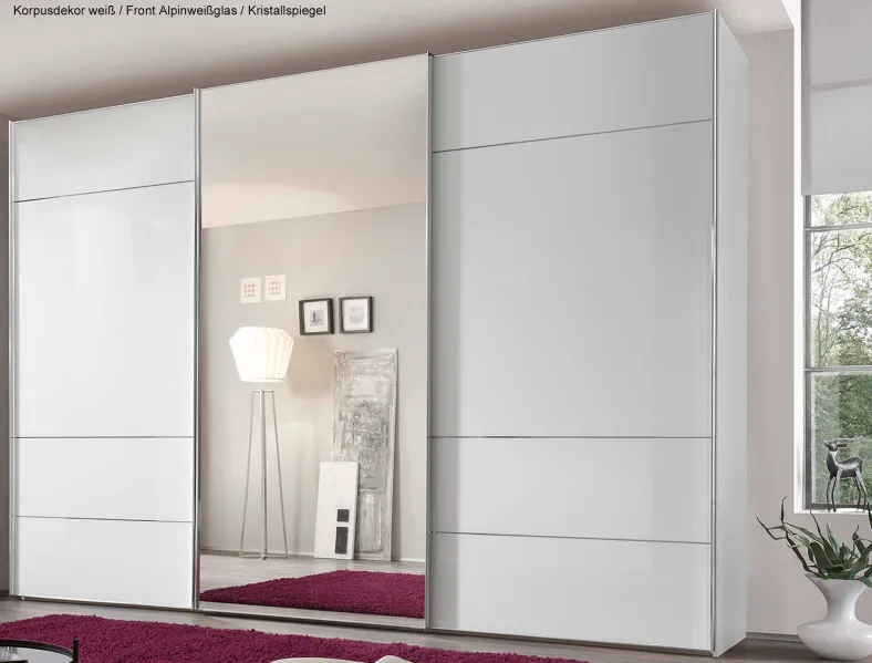 Sonate Lucca Schwebetürenschrank mit Spiegel 300 cm
