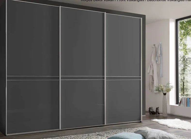 Sonate Pesaro Kleiderschrank Glasfront B249 cm