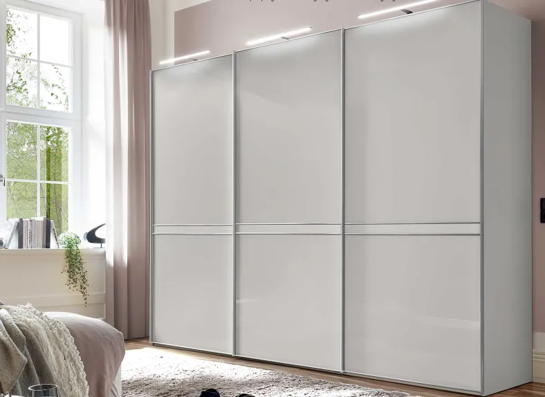 Sonate Pesaro Kleiderschrank mit Glastüren B373 cm
