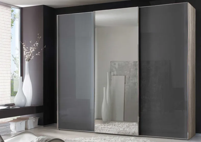 Sonate Rom Kleiderschrank Schiebetüren Spiegel B400 cm