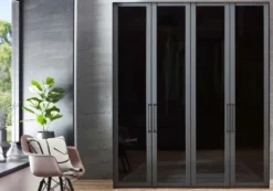 Split Kleiderschrank Glas durchsichtig