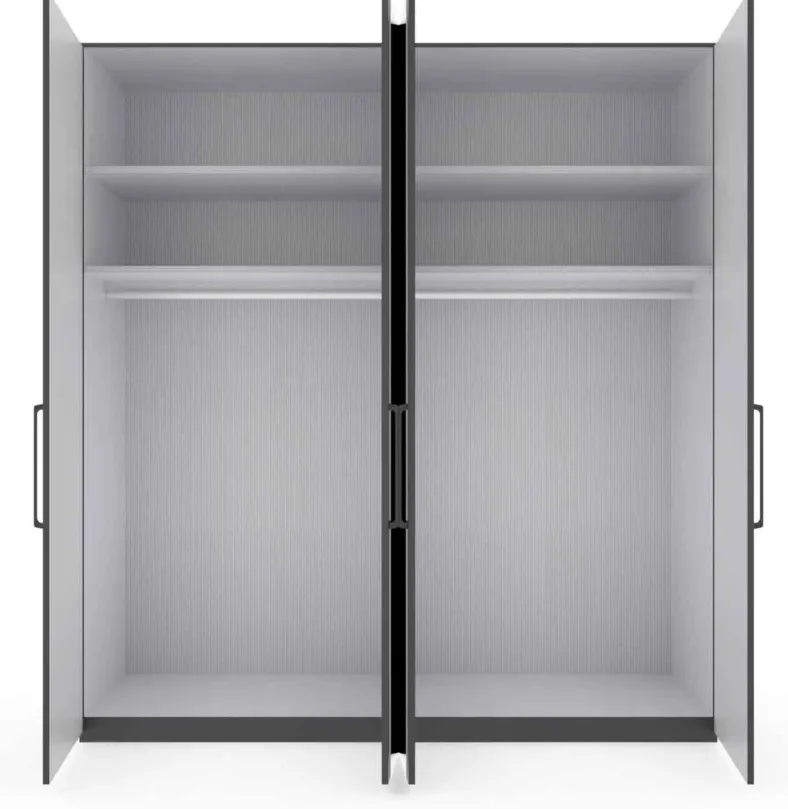 Split Kleiderschrank Glas durchsichtig