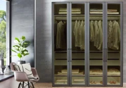 Split Kleiderschrank Glas durchsichtig