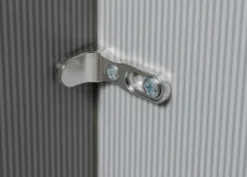 Split Schwebetürenschrank grau