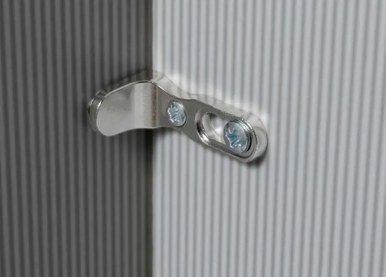 Split Schwebetürenschrank grau