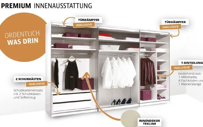 Staud Schwebetürenschrank Includo