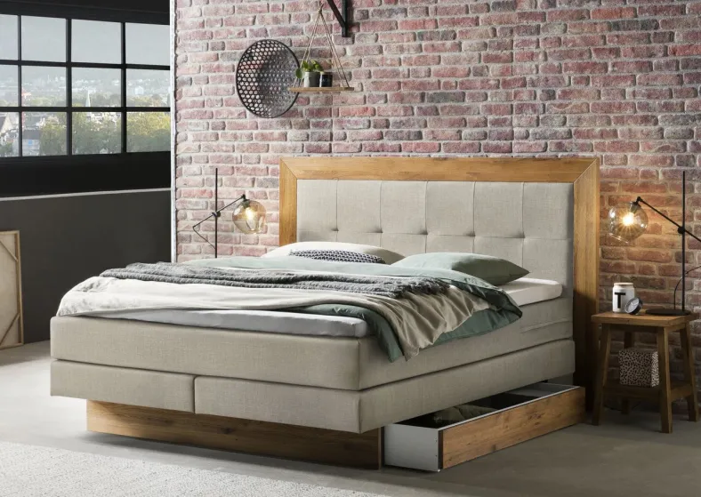 Texas Boxspringbett mit Holz