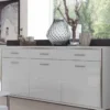 Trento Sidebord weiß Hochglanz